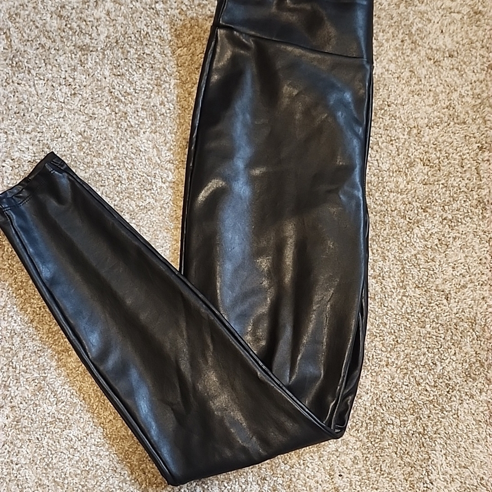 Express Black Faux Leather Pants